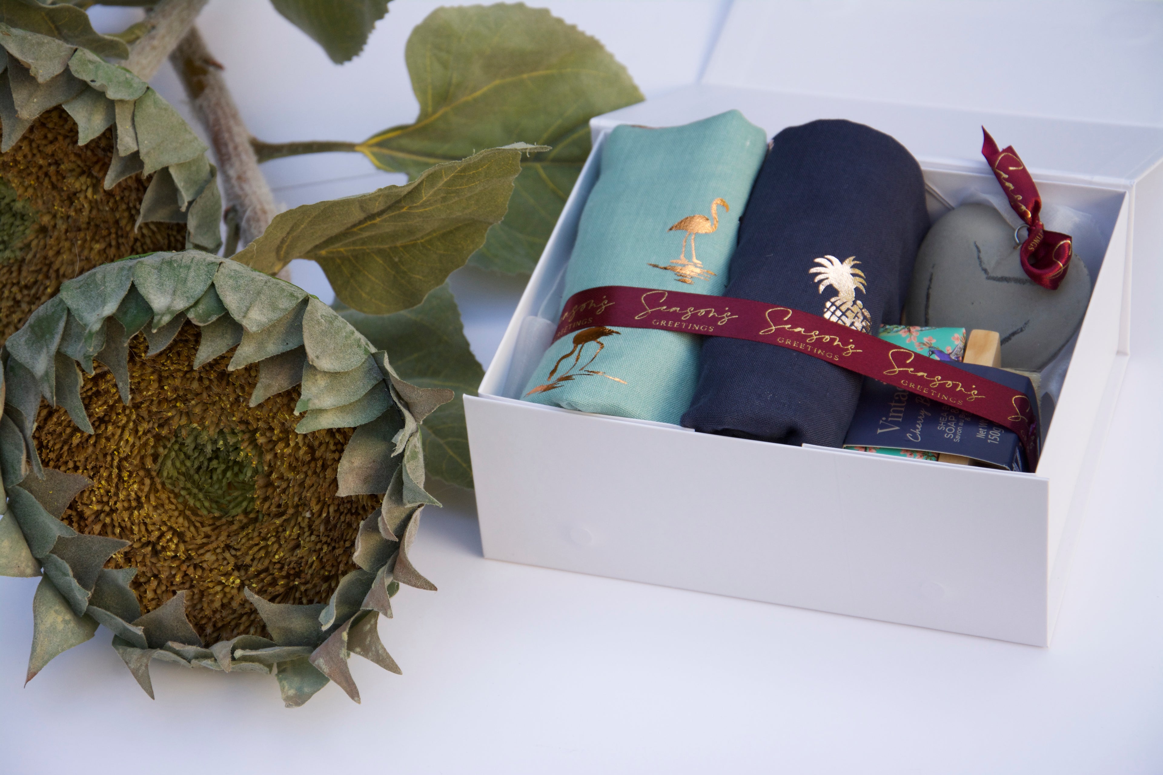 Flamingo Scarf Duo & Luxury Soap – Perfect Christmas Gift Set