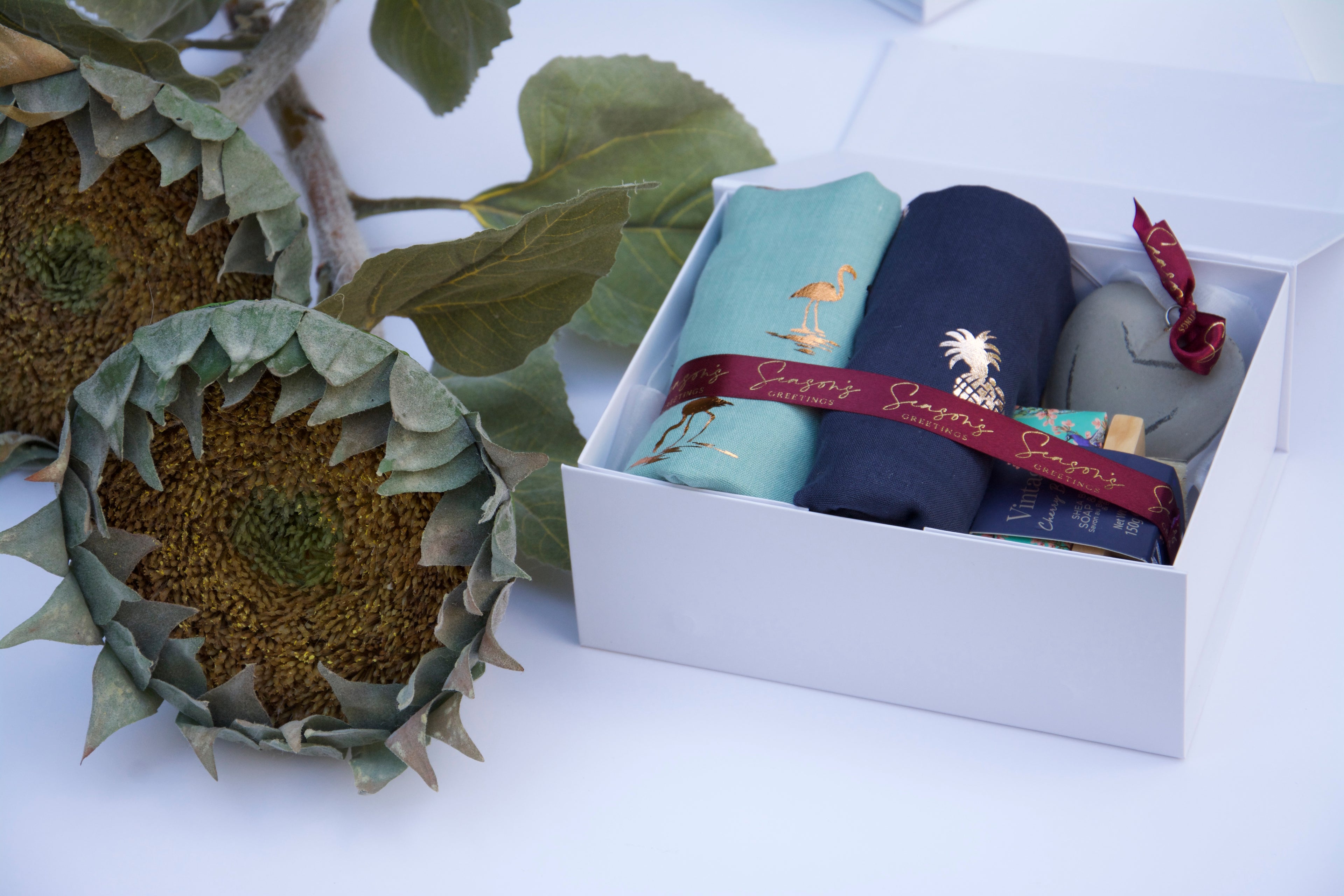 Flamingo Scarf Duo & Luxury Soap – Perfect Christmas Gift Set