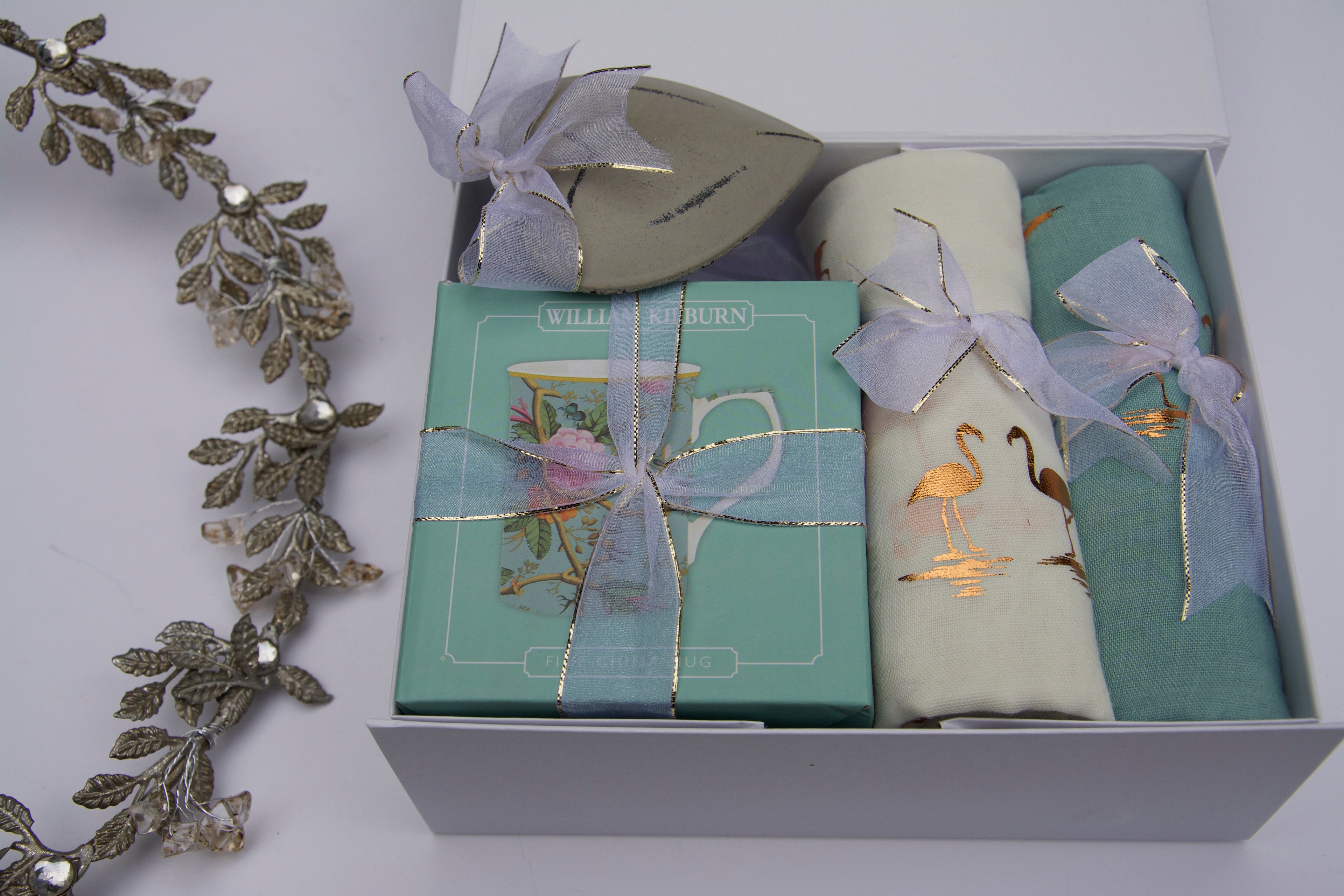 Stunning Printed Scarfs  & China Mug Luxury Gift Set