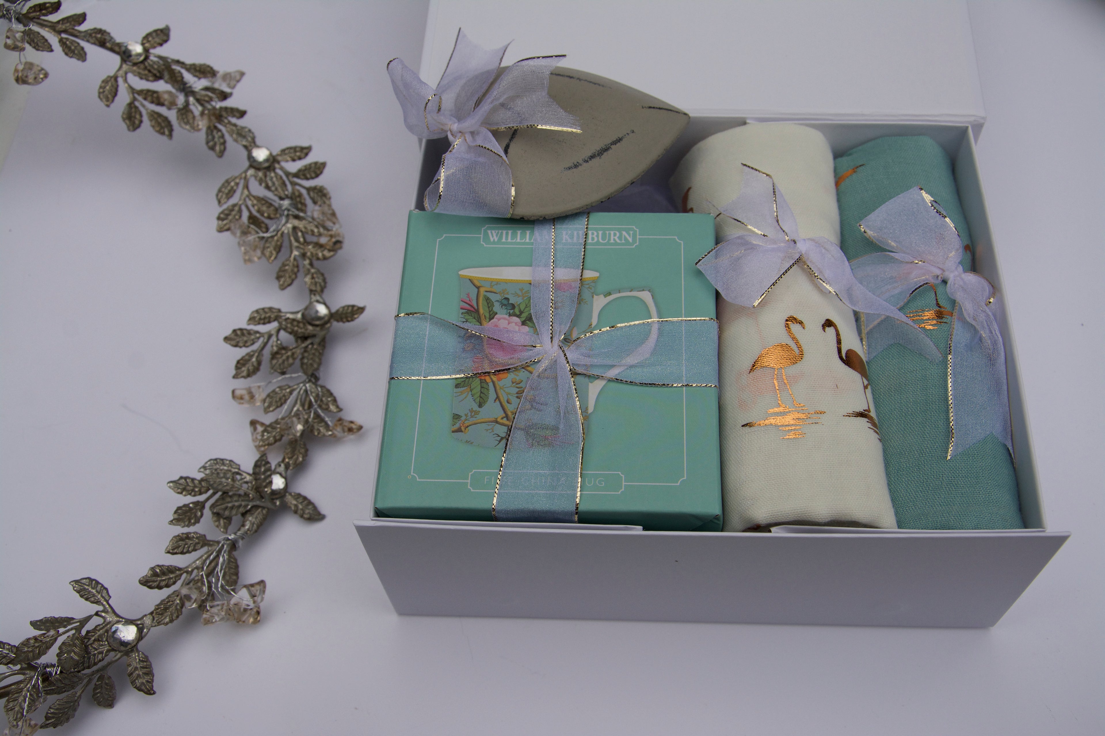 Stunning Printed Scarfs  & China Mug Luxury Gift Set