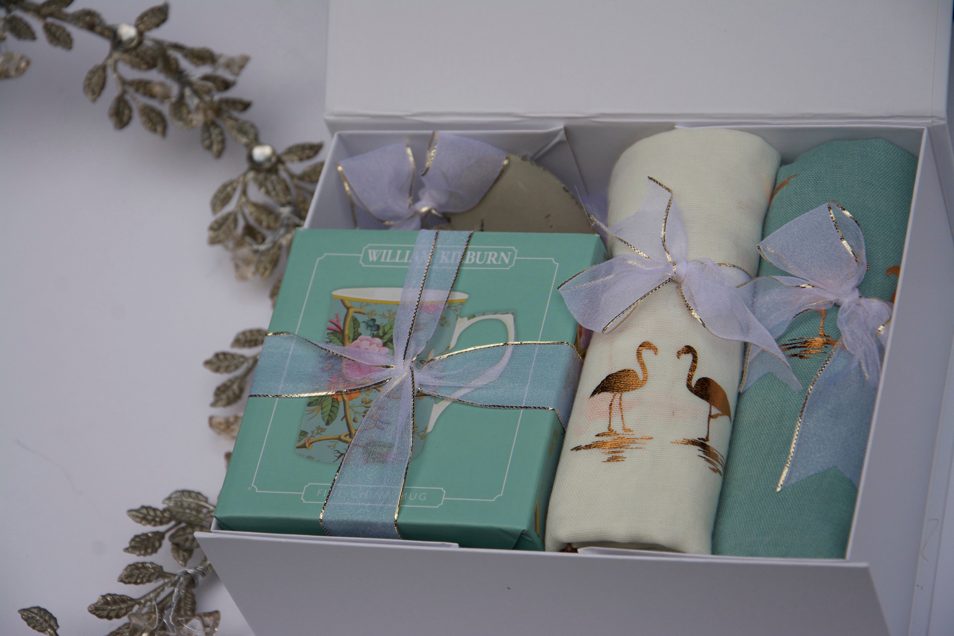 Stunning Printed Scarfs  & China Mug Luxury Gift Set