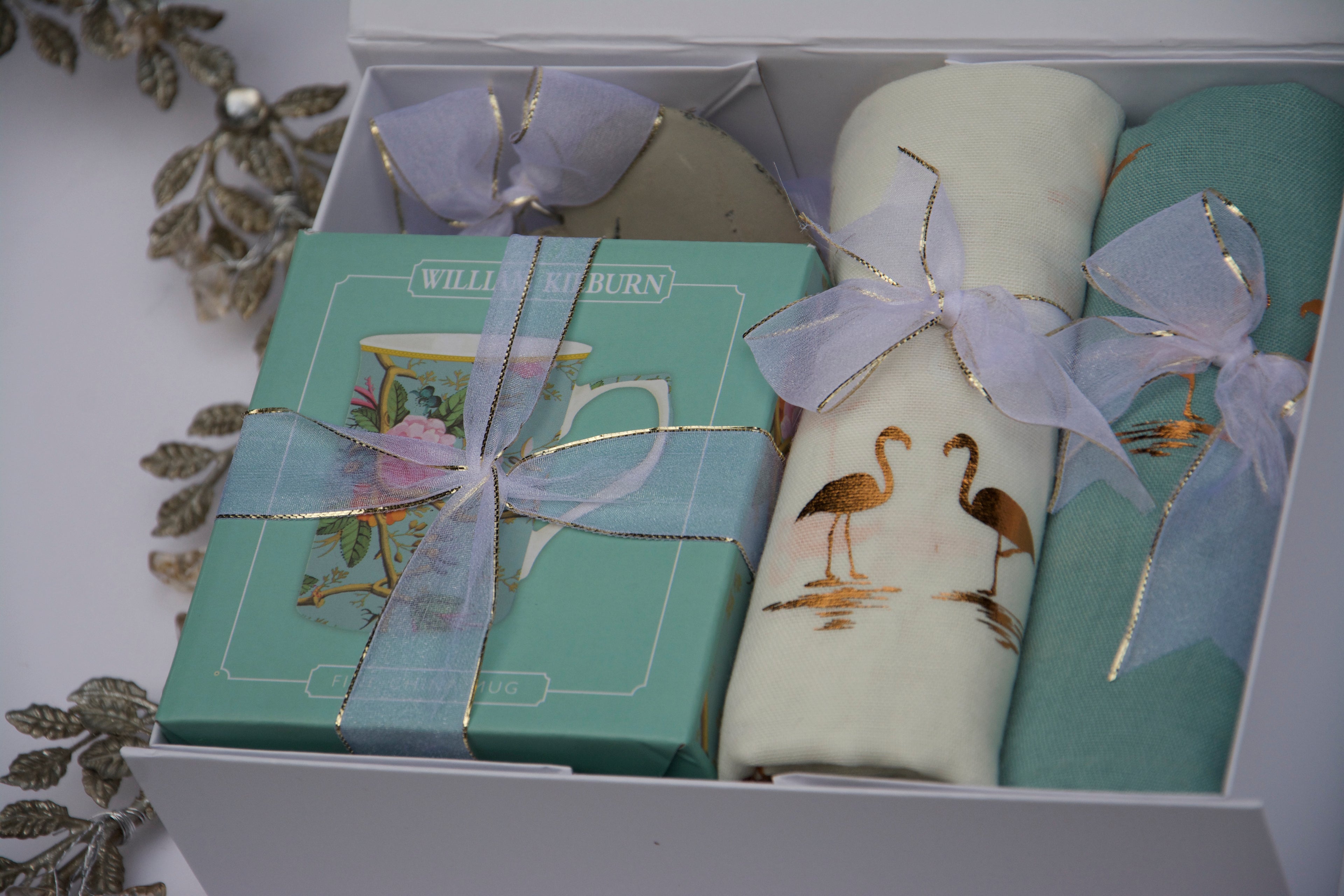 Stunning Printed Scarfs  & China Mug Luxury Gift Set