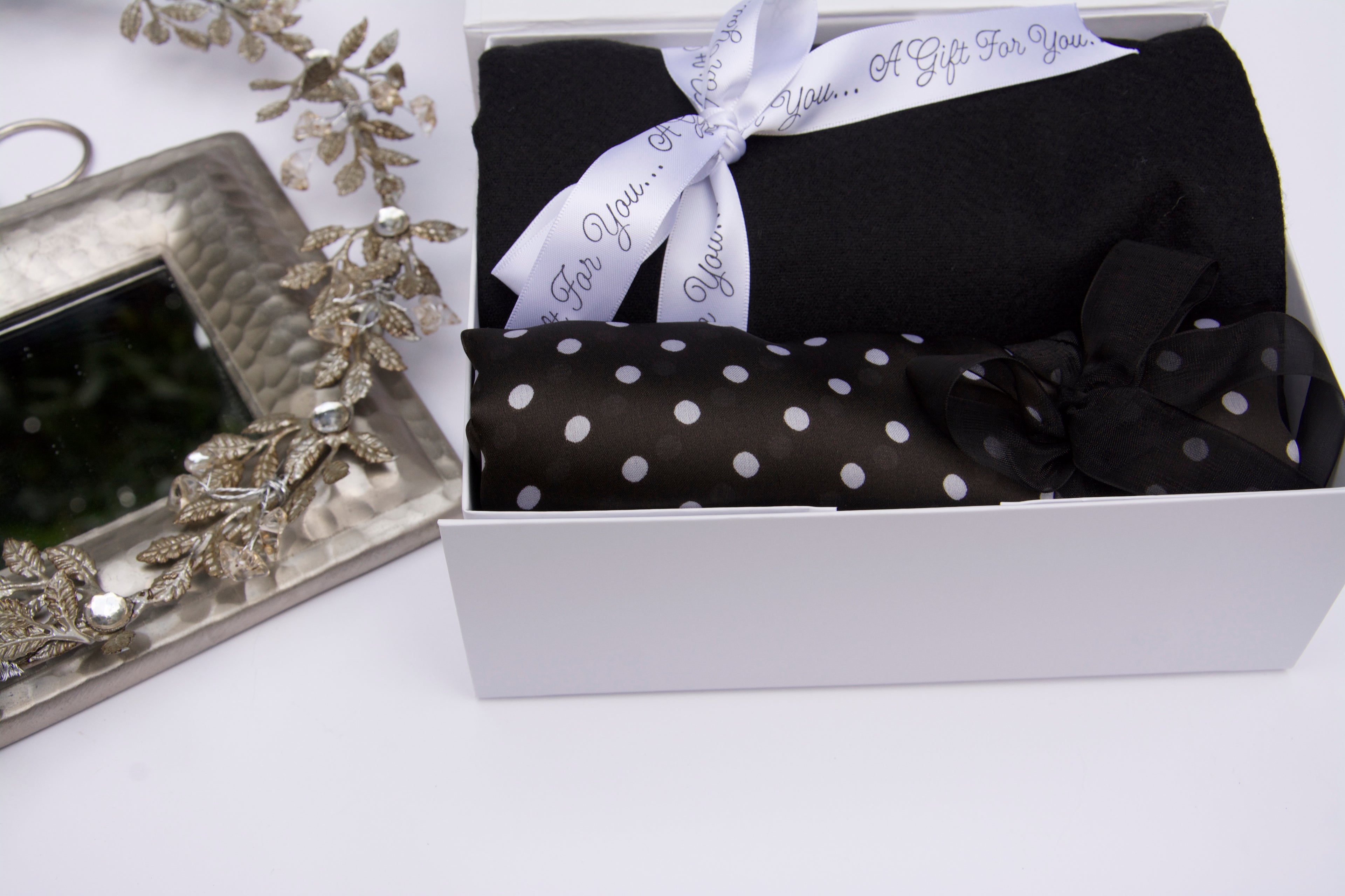 Polka dot pure Silk twin Set